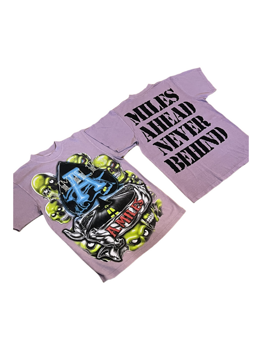 A Miles “Never Behind” Tee - Plum Purple