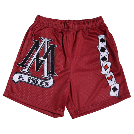 A. Miles "Full Deck”  Shorts (Maroon)