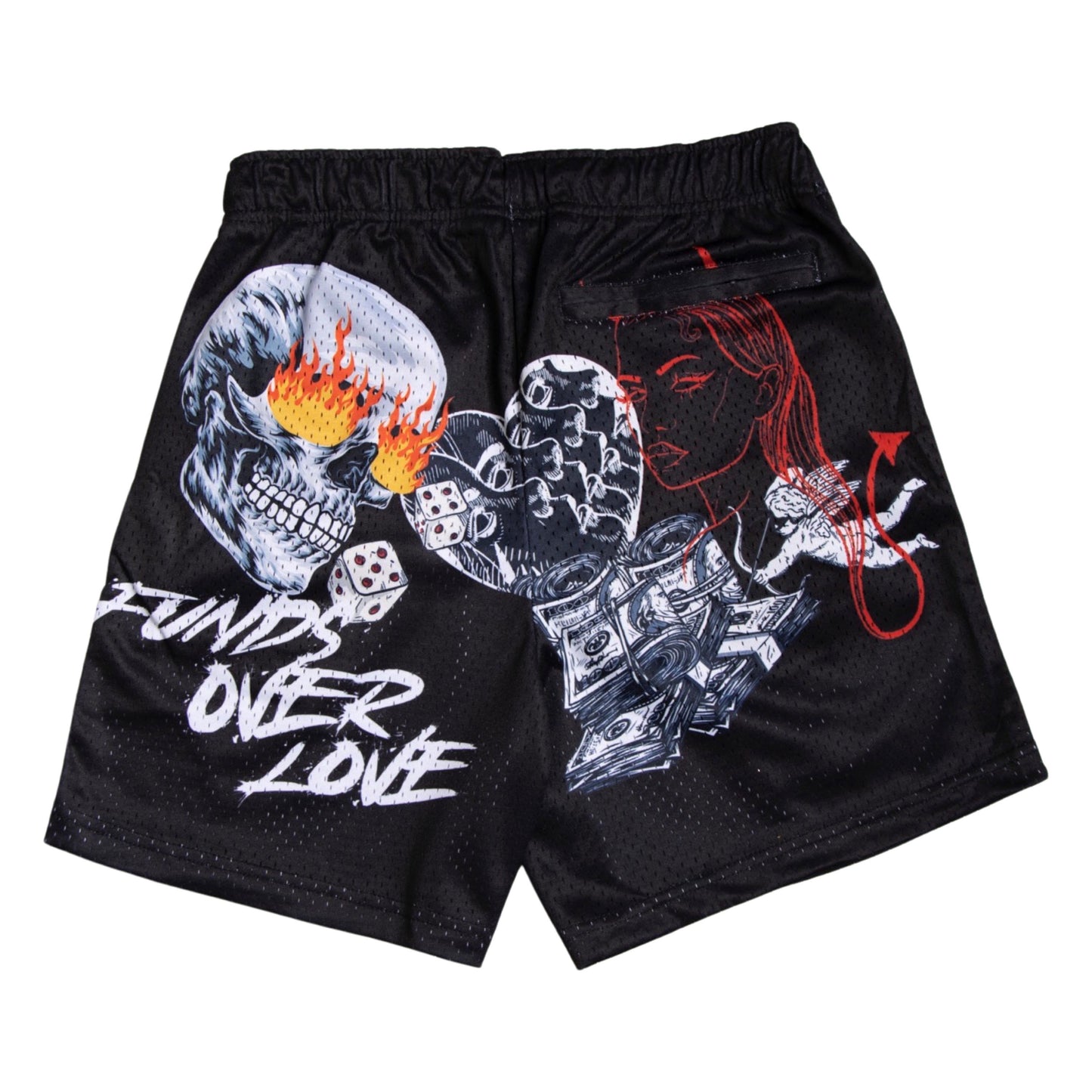 A. Miles "Funds Over Love”  Shorts (Black)